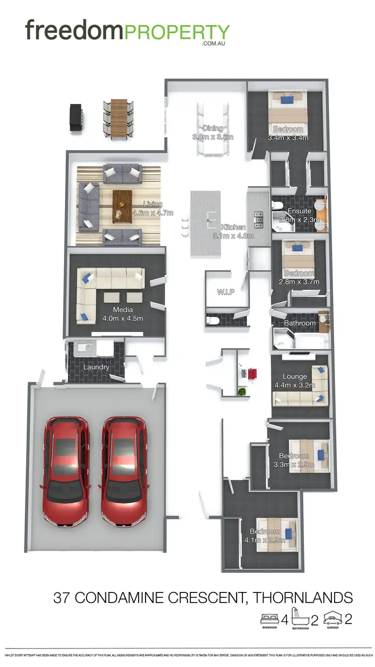 Floorplan of Homely house listing, 37 Condamine Crescent, Thornlands QLD 4164
