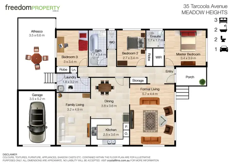 Floorplan of Homely house listing, 35 Tarcoola Avenue, Meadow Heights VIC 3048