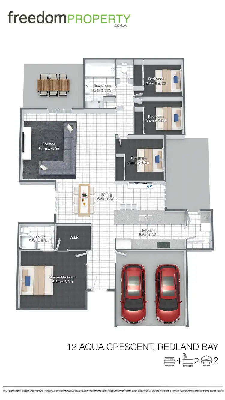 Floorplan of Homely house listing, 12 Aqua Crescent, Redland Bay QLD 4165