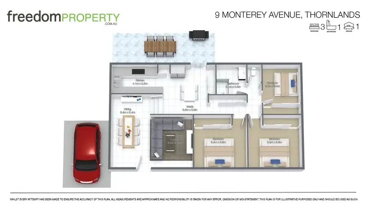 Floorplan of Homely house listing, 9 Monterey Avenue, Thornlands QLD 4164