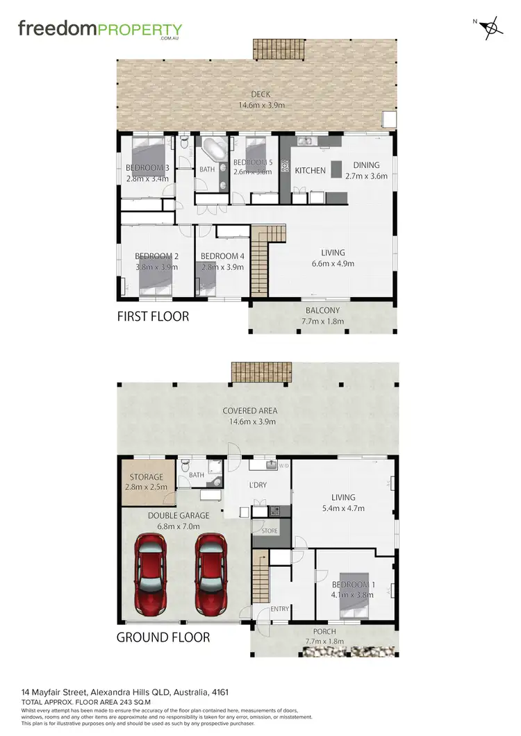 Floorplan of Homely house listing, 14 Mayfair Street, Alexandra Hills QLD 4161