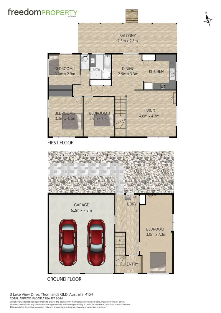 Floorplan of Homely house listing, 3 Lake View Drive, Thornlands QLD 4164
