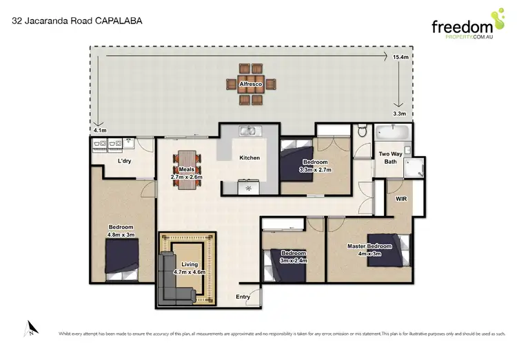 Floorplan of Homely house listing, 32 Jacaranda Road, Capalaba QLD 4157