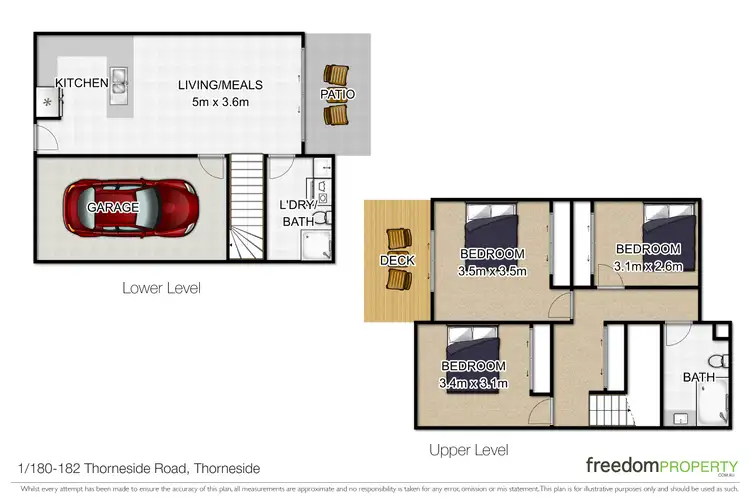Floorplan of Homely townhouse listing, 1/180-182 Thorneside Road, Thorneside QLD 4158
