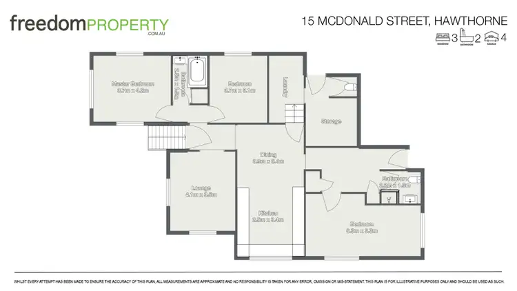 Floorplan of Homely house listing, 15 Mcdonald Street, Hawthorne QLD 4171