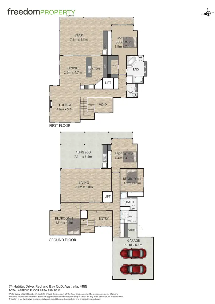 Floorplan of Homely house listing, 74 Habitat Drive, Redland Bay QLD 4165