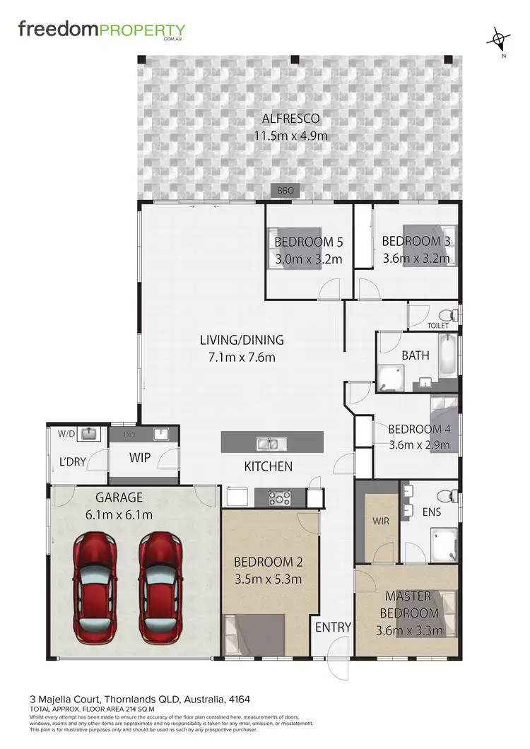 Floorplan of Homely rural property listing, 3 Majella Court, Thornlands QLD 4164