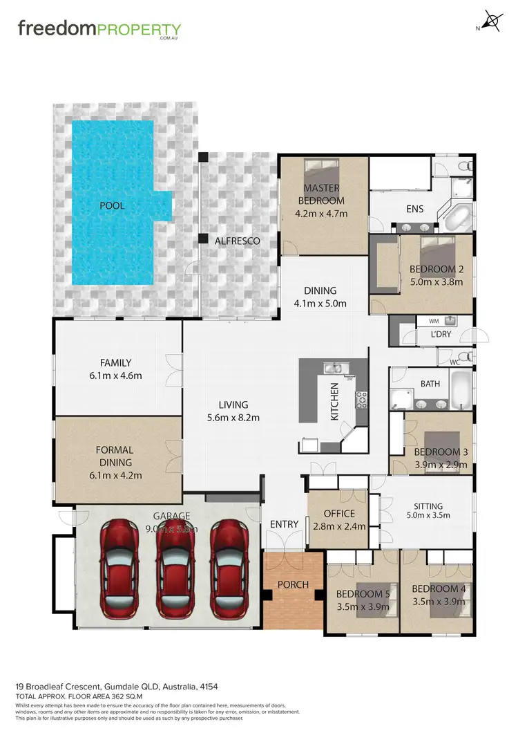 Floorplan of Homely house listing, 19 Broadleaf Crescent, Gumdale QLD 4154