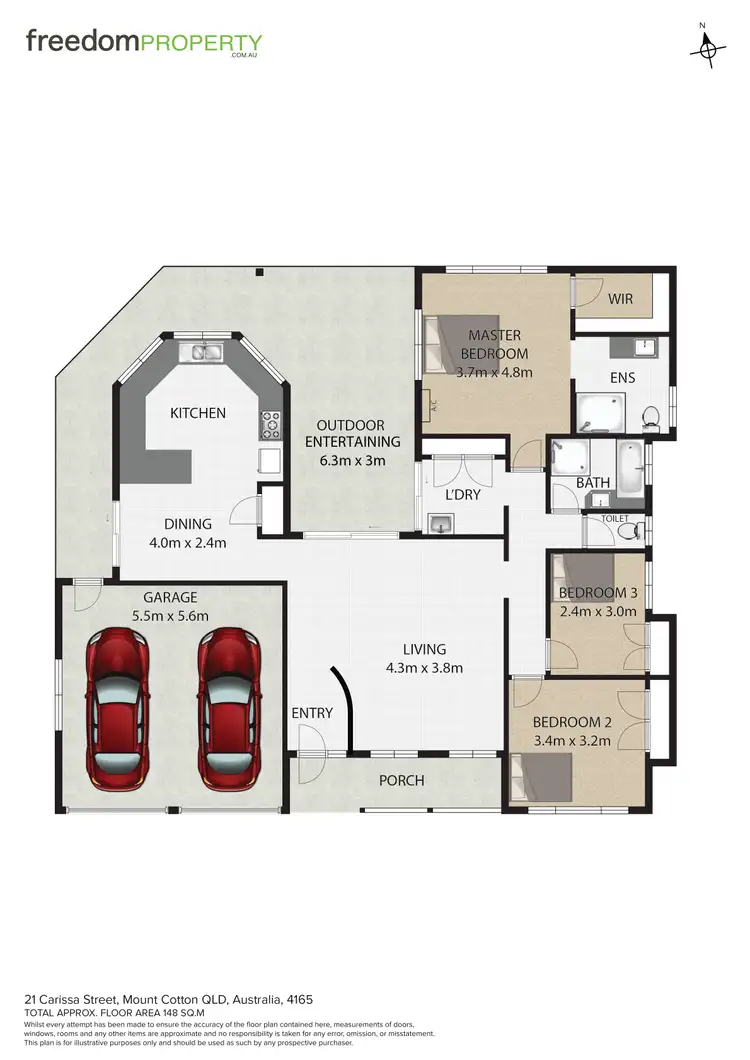 Floorplan of Homely house listing, 21 Carissa Street, Mount Cotton QLD 4165