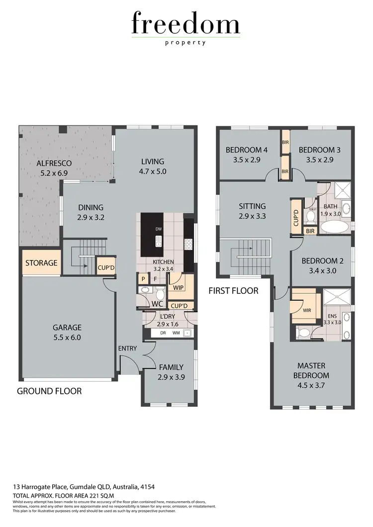 Floorplan of Homely house listing, 13 Harrogate Place, Gumdale QLD 4154