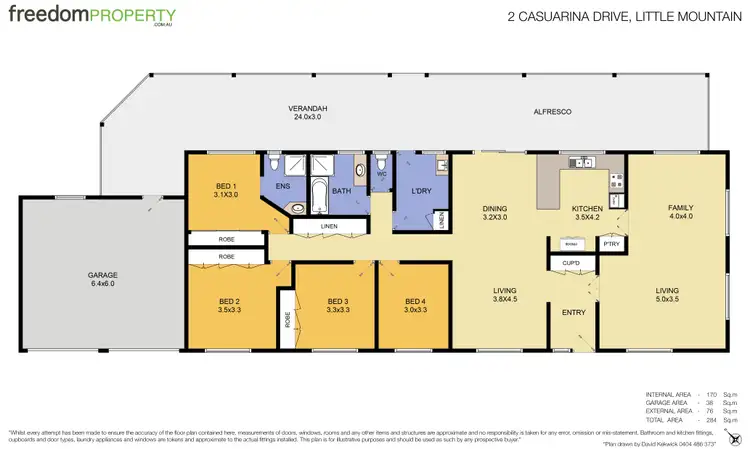 Floorplan of Homely house listing, 2 Casuarina Drive, Little Mountain QLD 4551