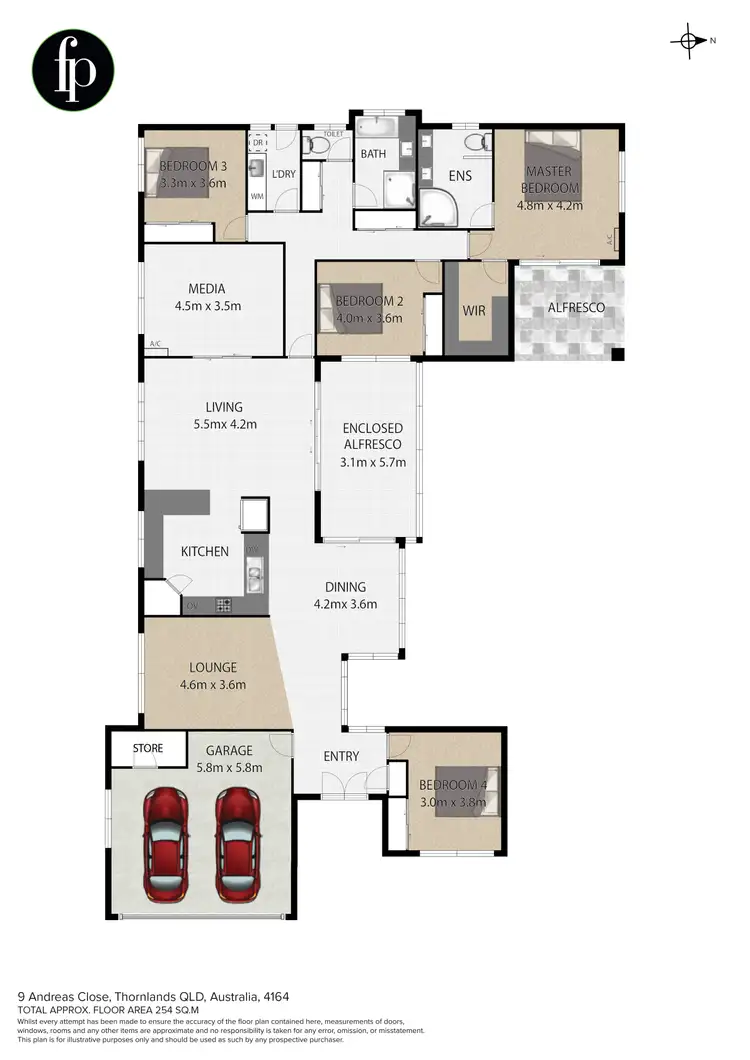 Floorplan of Homely house listing, 9 Andreas Close, Thornlands QLD 4164