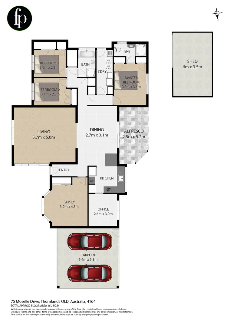 Floorplan of Homely house listing, 75 Moselle Drive, Thornlands QLD 4164