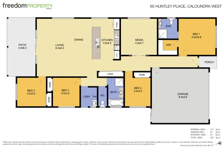 Floorplan of Homely house listing, 60 Huntley Place, Caloundra West QLD 4551