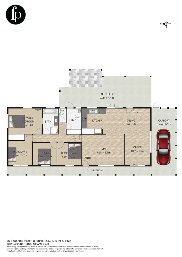 Floorplan of Homely house listing, 75 Spoonbill Street, Birkdale QLD 4159