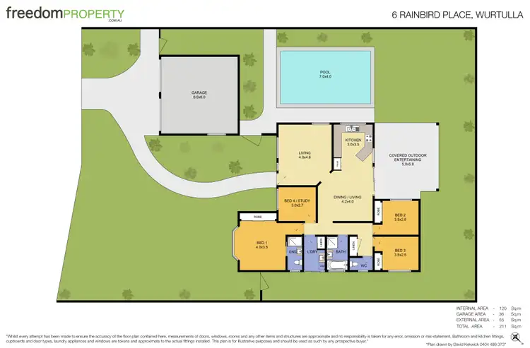 Floorplan of Homely house listing, 6 Rainbird Place, Wurtulla QLD 4575