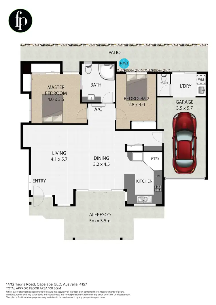 Floorplan of Homely villa listing, Unit 14/12 Tauris Road, Capalaba QLD 4157