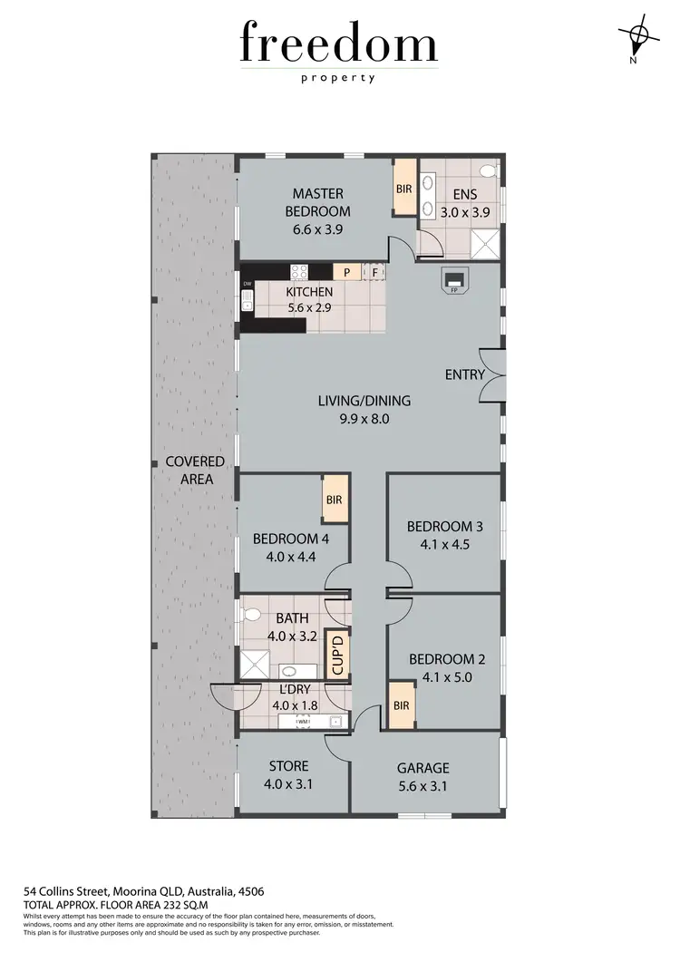 Floorplan of Homely rural property listing, 54 Collins Street, Moorina QLD 4506