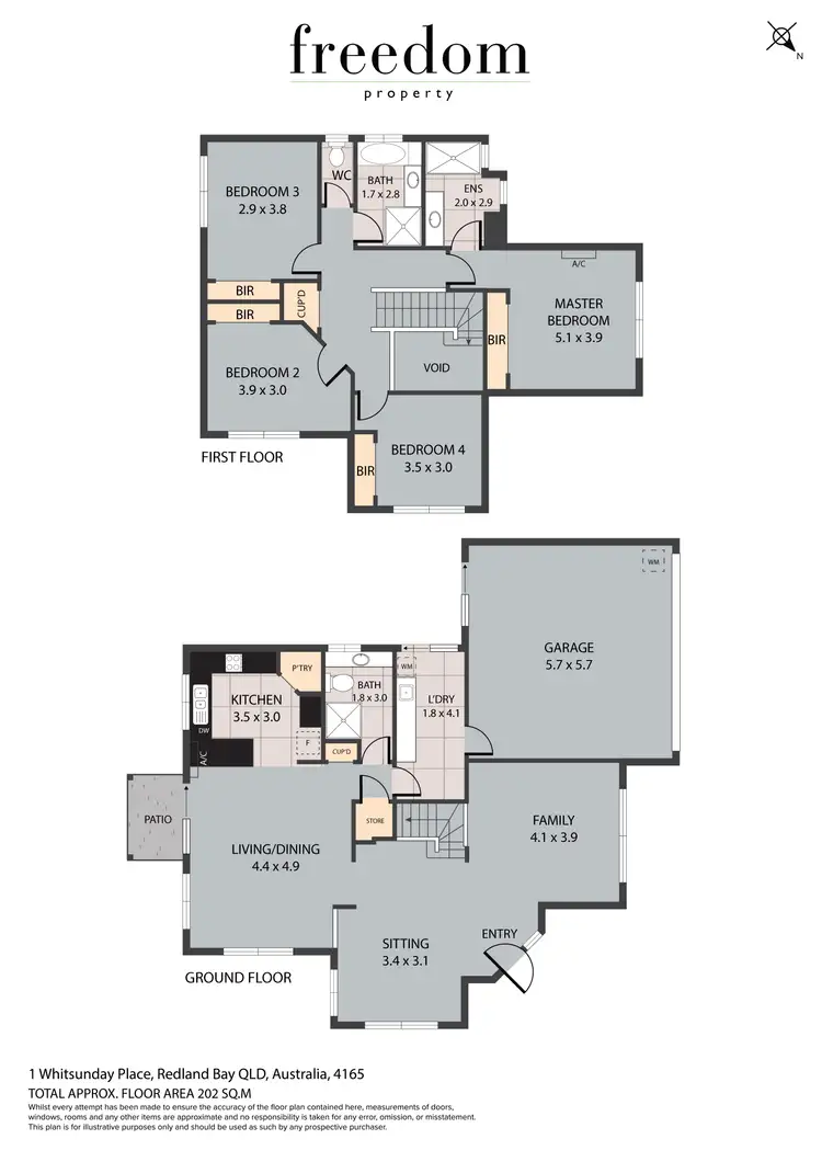 Floorplan of Homely house listing, 1 Whitsunday Place, Redland Bay QLD 4165