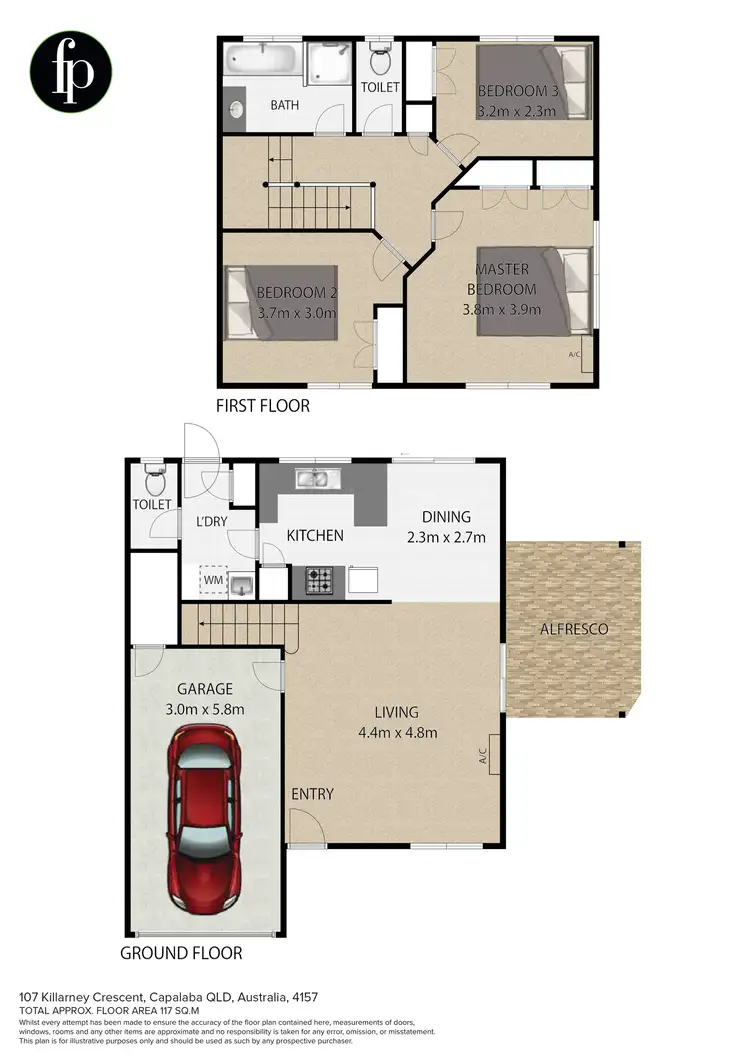 Floorplan of Homely townhouse listing, 11K/107 Killarney Crescent, Capalaba QLD 4157