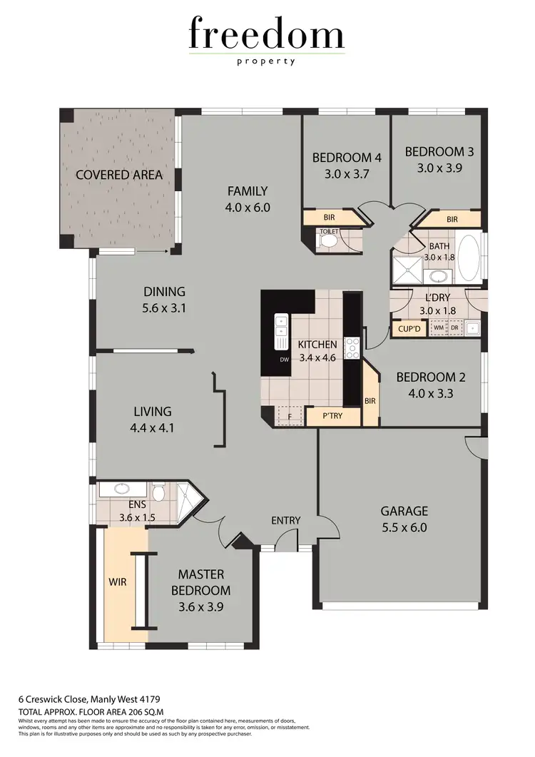 Floorplan of Homely house listing, 6 Creswick Close, Manly West QLD 4179