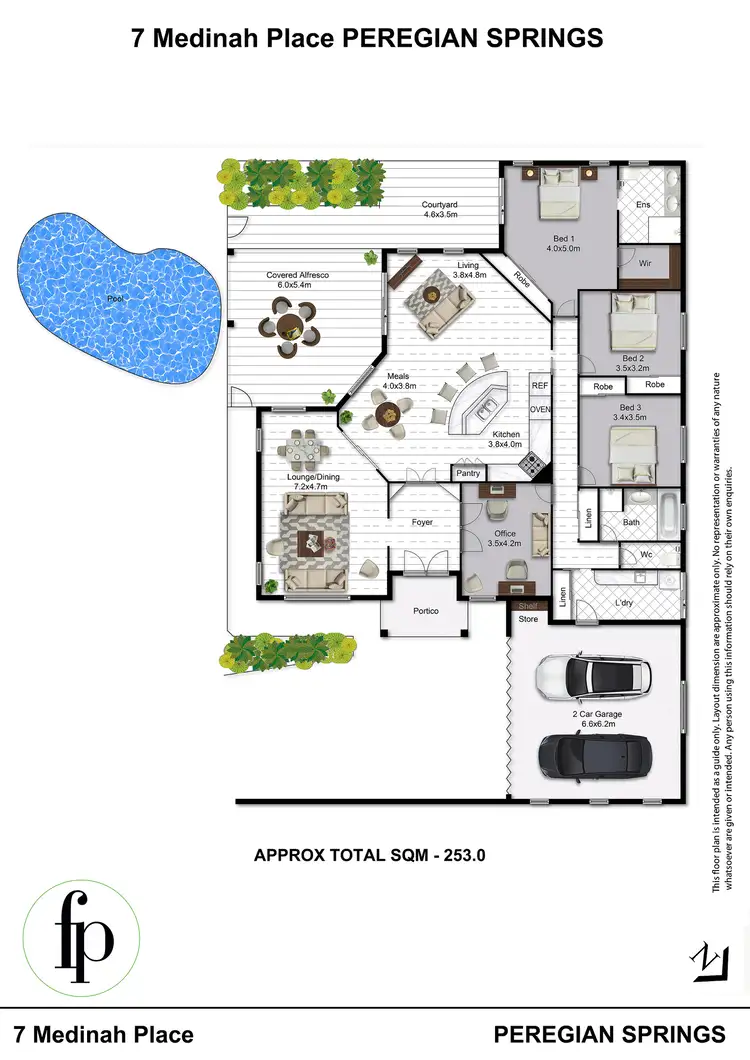 Floorplan of Homely house listing, 7 Medinah Place, Peregian Springs QLD 4573