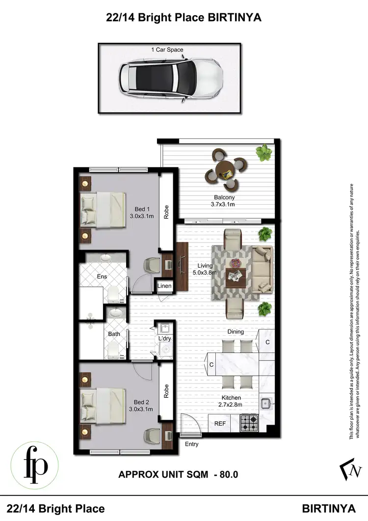 Floorplan of Homely unit listing, 22/14 Bright Place, Birtinya QLD 4575