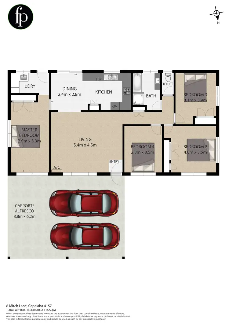 Floorplan of Homely house listing, 8 Mitch Lane, Capalaba QLD 4157