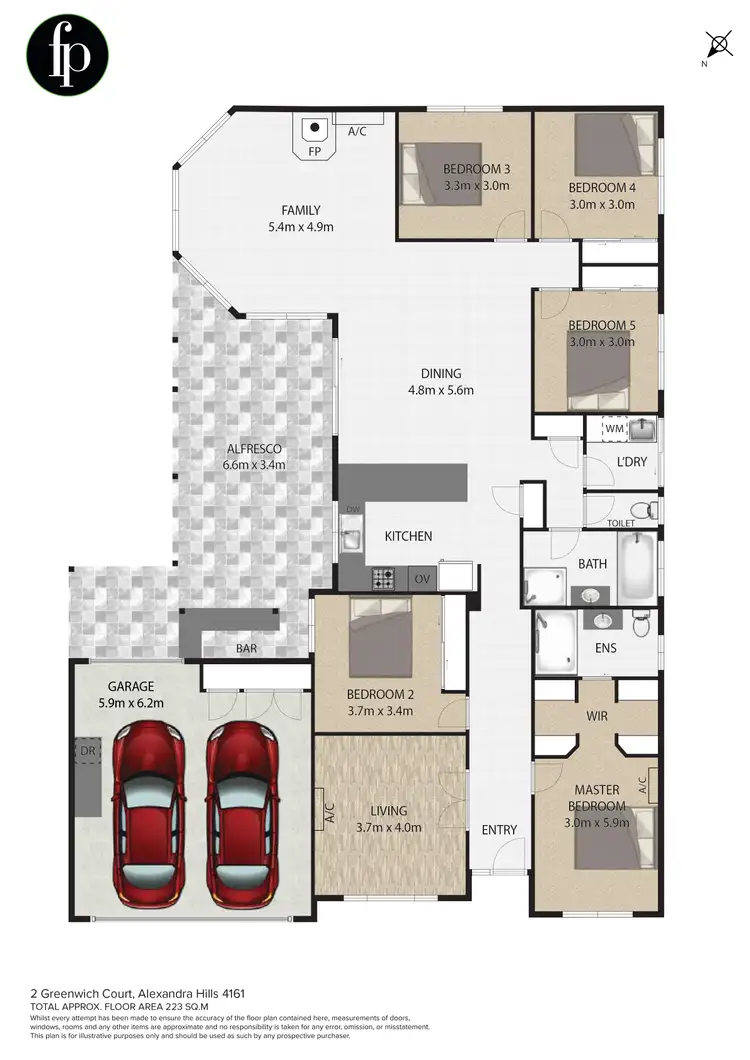 Floorplan of Homely house listing, 2 Greenwich Court, Alexandra Hills QLD 4161