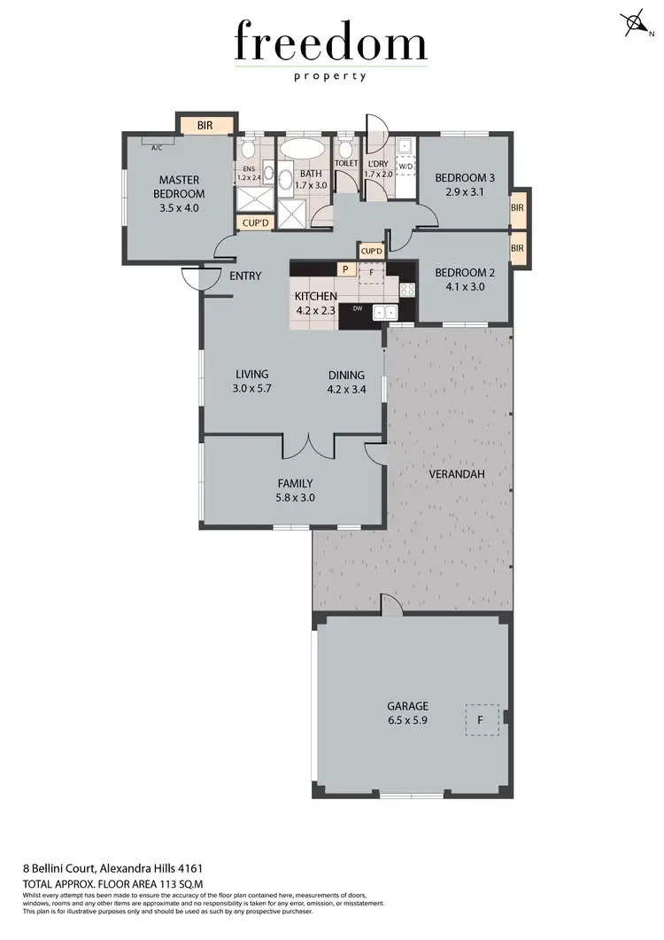 Floorplan of Homely house listing, 8 Bellini Court, Alexandra Hills QLD 4161