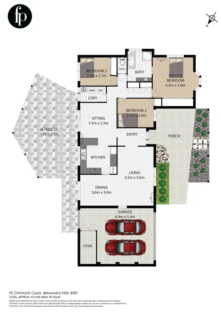 Floorplan of Homely house listing, 10 Chinnock Court, Alexandra Hills QLD 4161