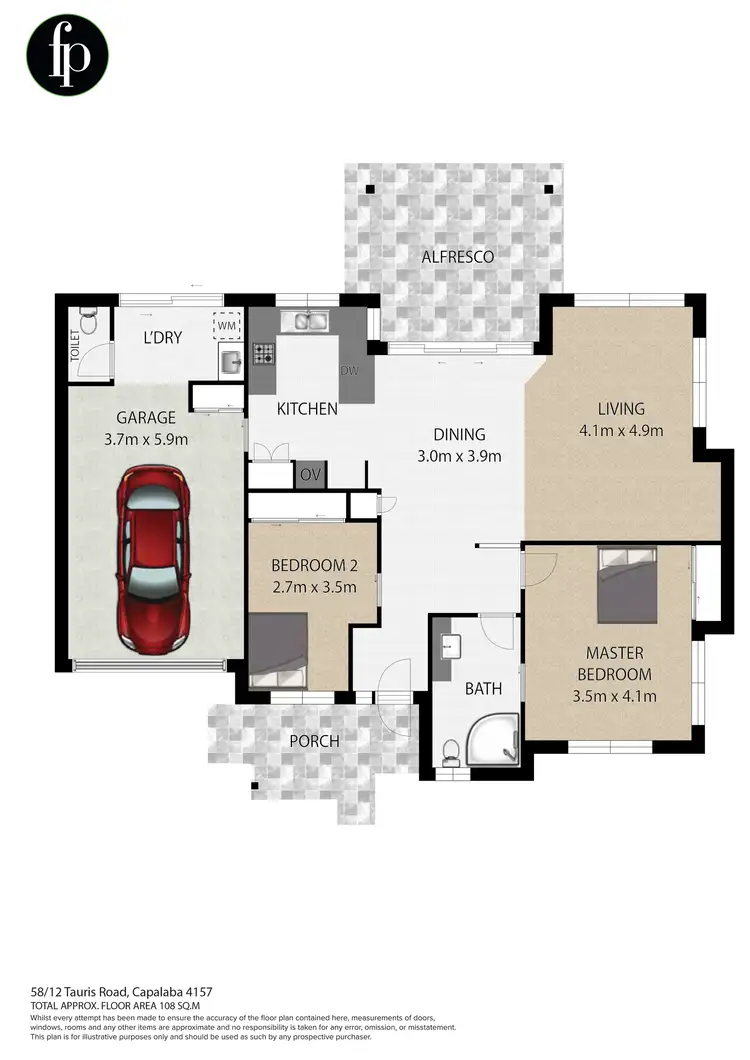 Floorplan of Homely villa listing, Unit 58/12 Tauris Road, Capalaba QLD 4157