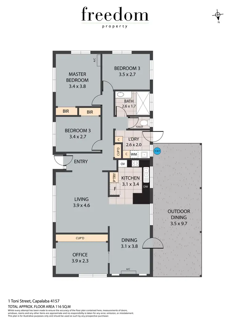 Floorplan of Homely house listing, 1 Toni Street, Capalaba QLD 4157