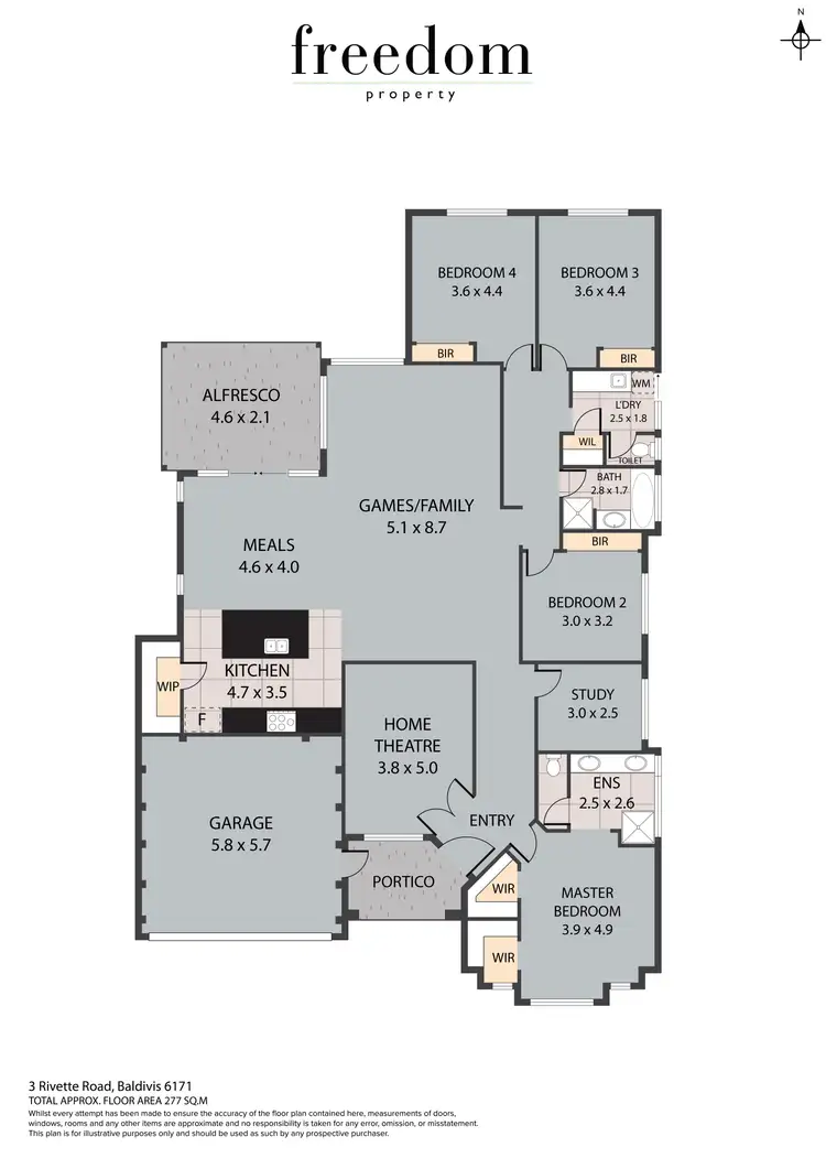 Floorplan of Homely house listing, 3 Rivette Road, Baldivis WA 6171