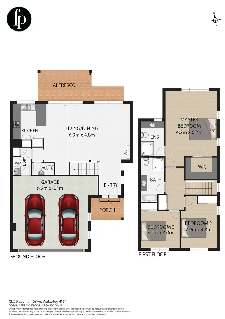 Floorplan of Homely townhouse listing, Unit 12/29 Lachlan Drive, Wakerley QLD 4154