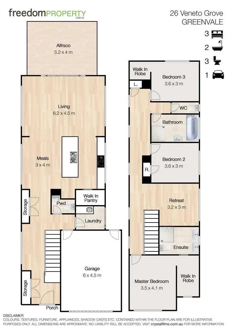 Floorplan of Homely house listing, 26 Veneto Grove, Greenvale VIC 3059