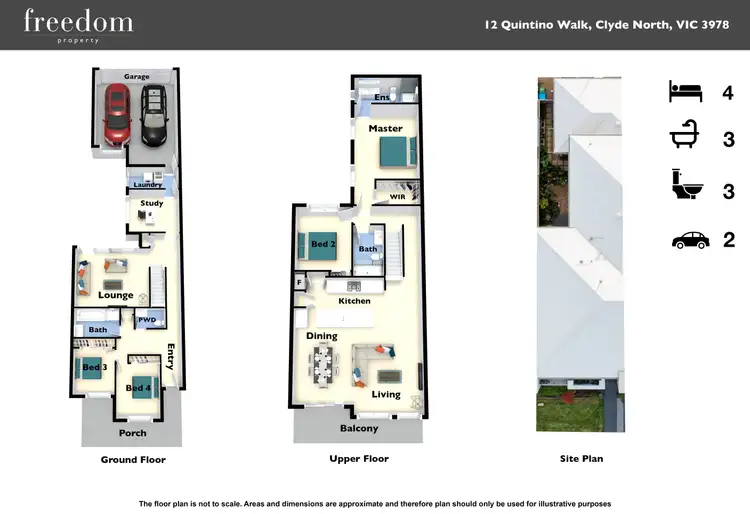 Floorplan of Homely house listing, 12 Quintino Walk, Clyde North VIC 3978