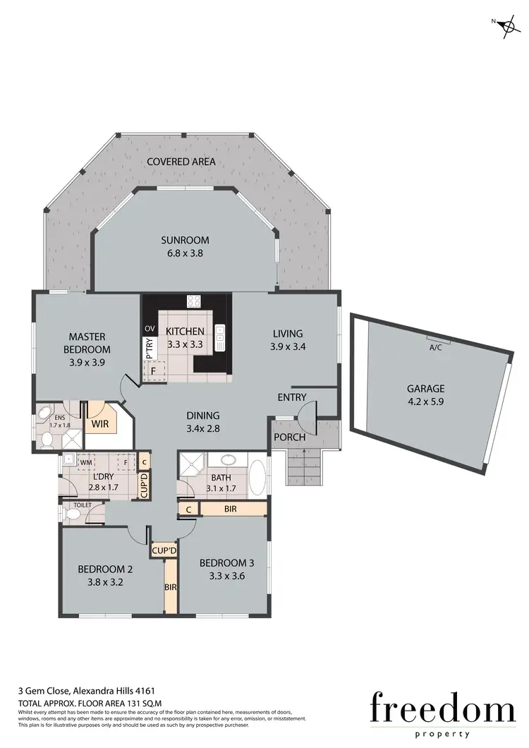 Floorplan of Homely house listing, 3 Gem Close, Alexandra Hills QLD 4161