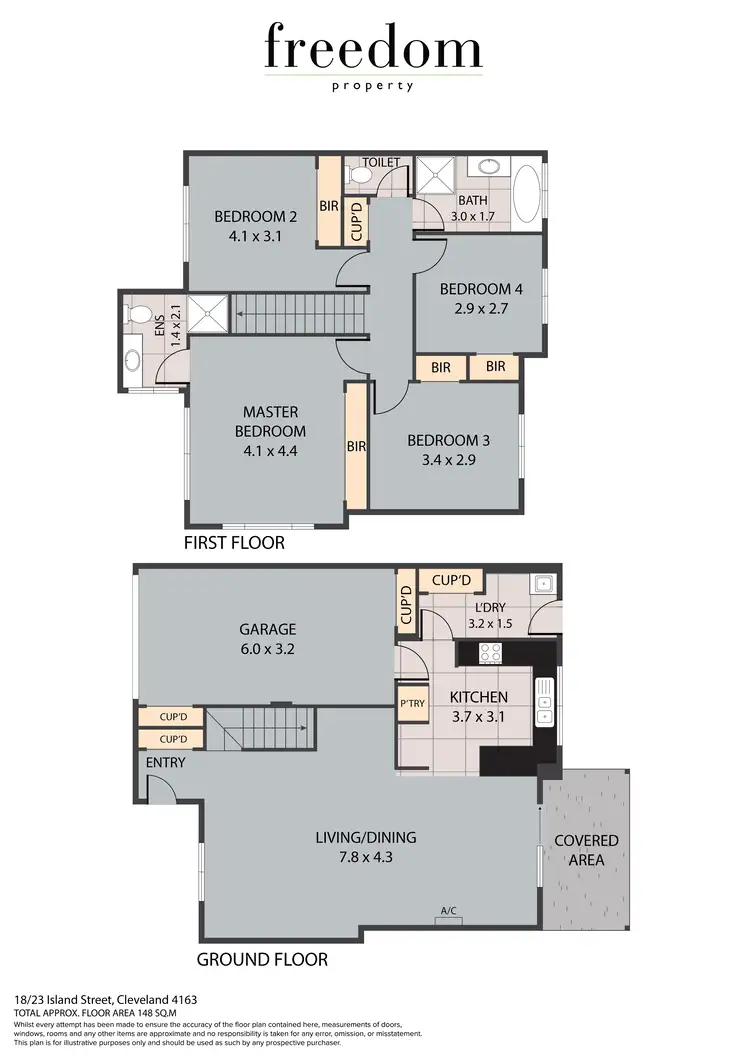 Floorplan of Homely townhouse listing, 18/21-23 Island Street, Cleveland QLD 4163