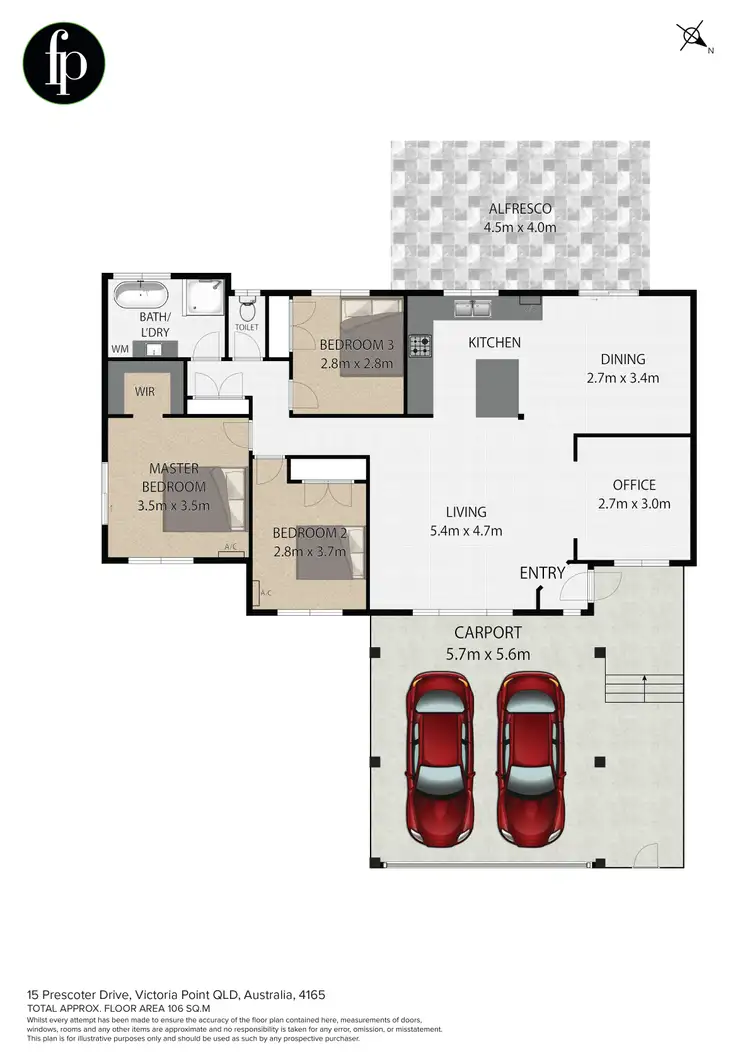 Floorplan of Homely semi-detached listing, ./15 Prescoter Drive, Victoria Point QLD 4165