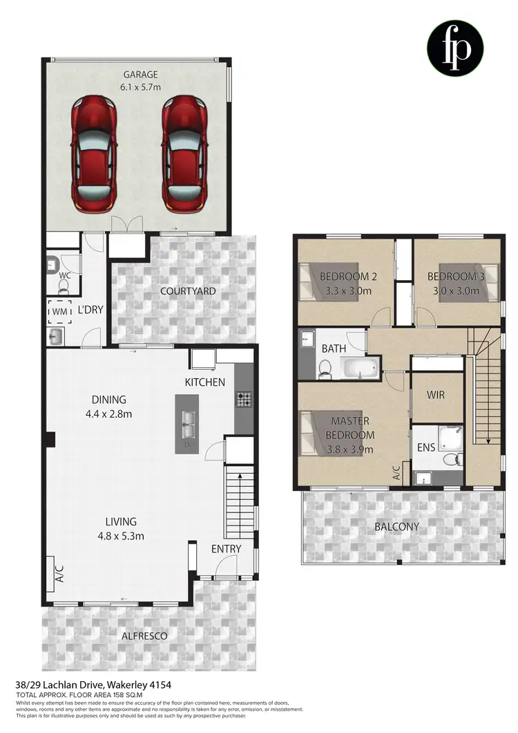 Floorplan of Homely townhouse listing, Unit 38/29 Lachlan Drive, Wakerley QLD 4154