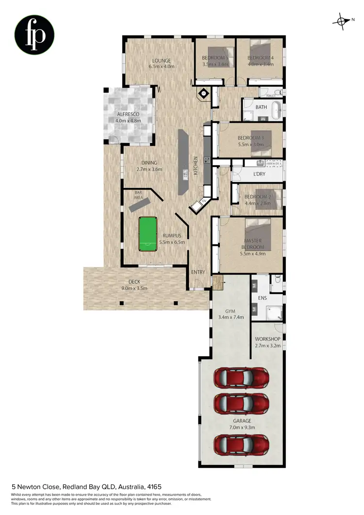 Floorplan of Homely house listing, 5 Newton Close, Redland Bay QLD 4165