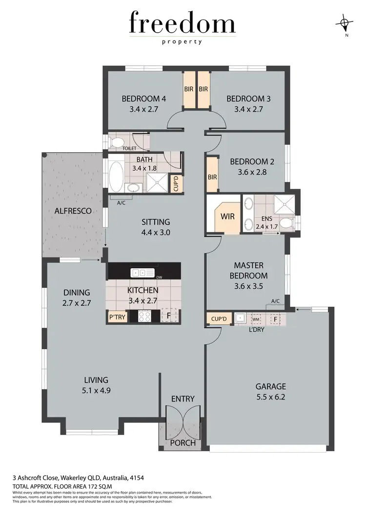 Floorplan of Homely house listing, 3 Ashcroft Close, Wakerley QLD 4154