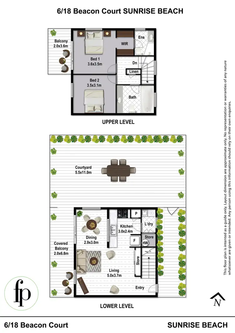 Floorplan of Homely unit listing, Unit 6/2-4 Beacon Court, Sunrise Beach QLD 4567
