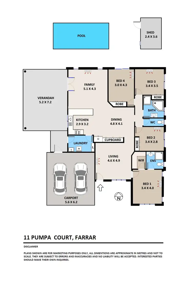 Floorplan of Homely house listing, 11 Pumpa Court, Farrar NT 830