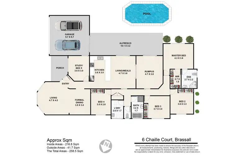 Floorplan of Homely house listing, 6 Chaille Court, Brassall QLD 4305