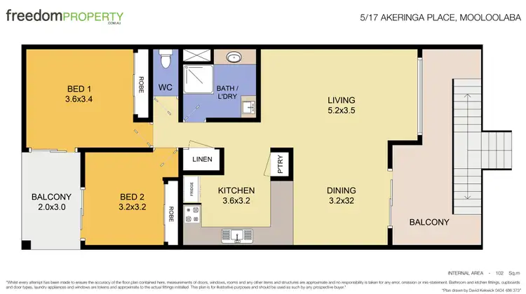 Floorplan of Homely unit listing, 5/17 Akeringa Place, Mooloolaba QLD 4557