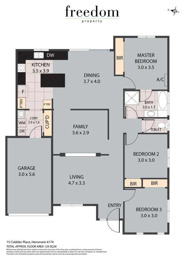 Floorplan of Homely house listing, 15 Cobbler Place, Hemmant QLD 4174
