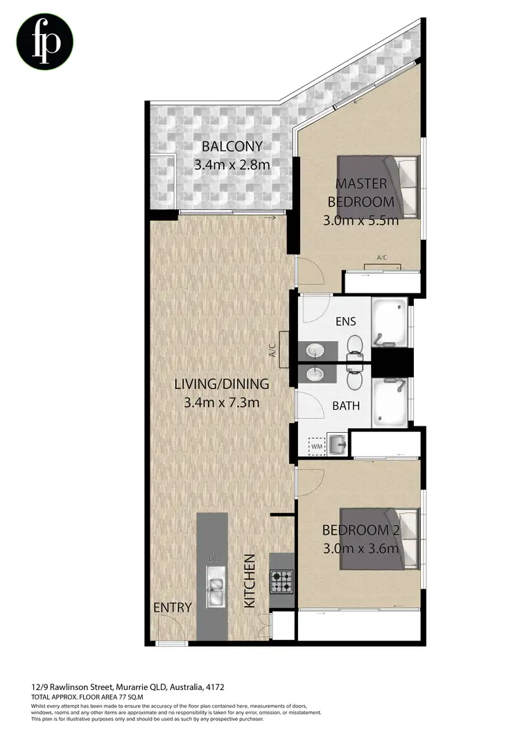 Floorplan of Homely apartment listing, 7/5-9 Rawlinson Street, Murarrie QLD 4172