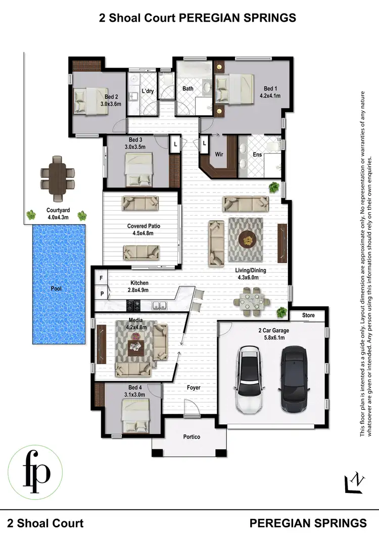Floorplan of Homely house listing, 2 Shoal Court, Peregian Springs QLD 4573